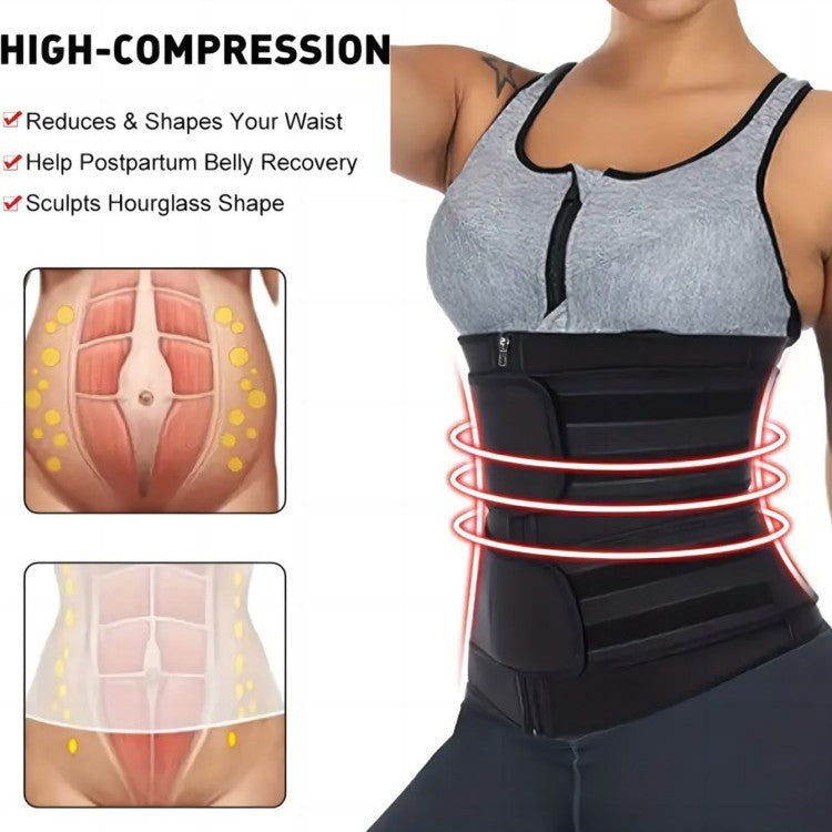 Slimming Belt Violently Sweat Adjustable Zipper Body Shaping Belly Band