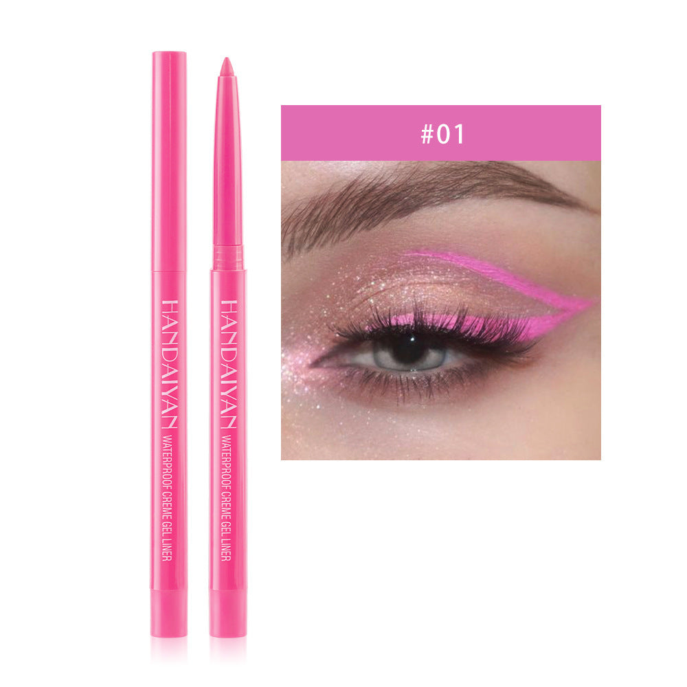 20 Color Cat Eye Makeup Waterproof Neon Colorful Liquid Eyeliner Long-lasting Black Eye Liner Pencil