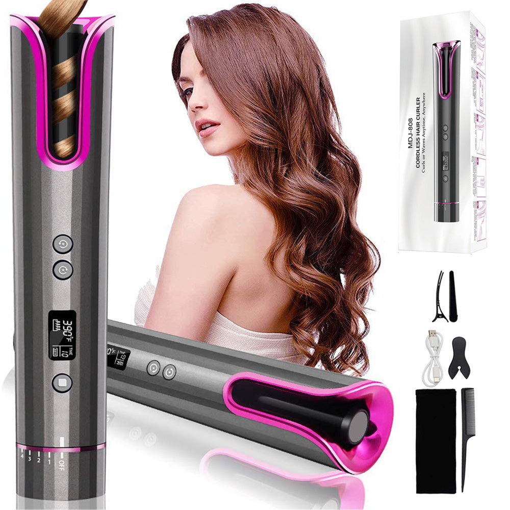 Automatic USB  Wireless Ceramic Curling Iron Hair Waver T Waves Iron Curling Wand Air Curler