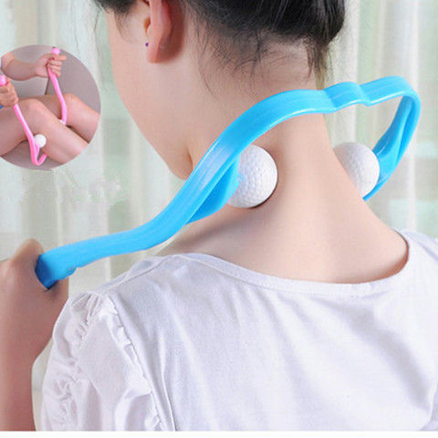 Plastic Pressure Point Therapy Neck Massageador Relieve Hand Roller Neck Massager For Neck Shoulder Trigger Point