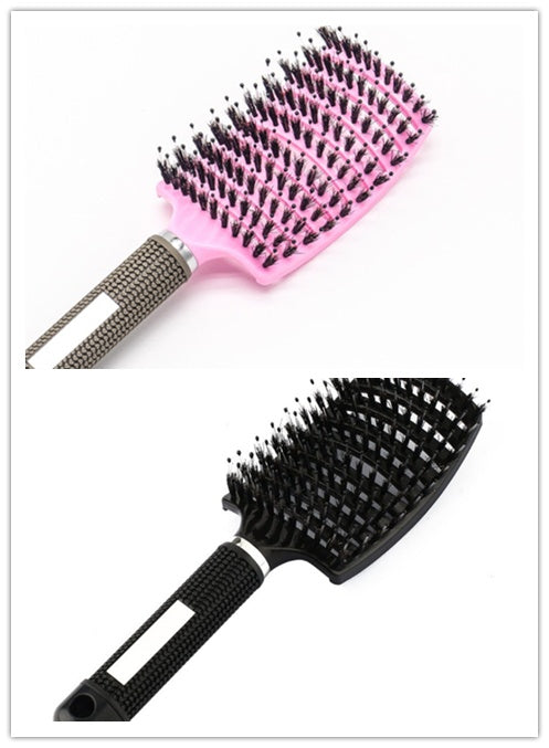 Hairbrush Anti Kit Brushy Women Detangler Hair Brush Bristle Nylon Scalp Massage  Teaser Hair Brush Comb