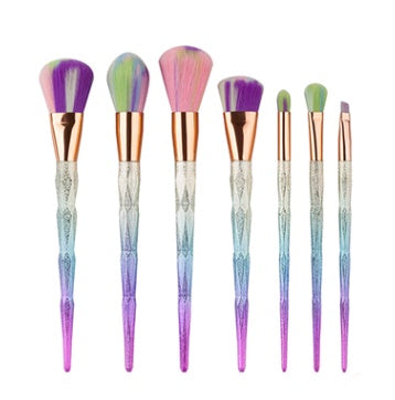 7 makeup brushes, makeup tools, diamond makeup brush foundation brush