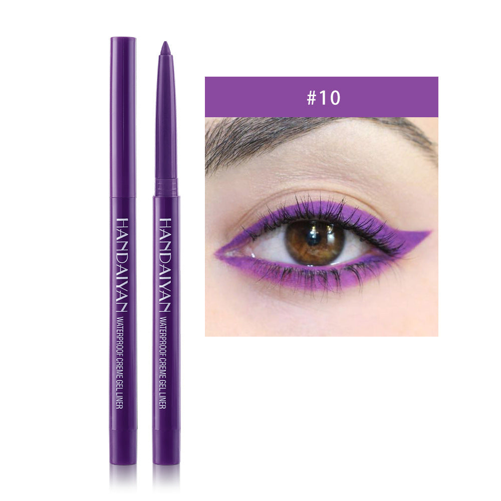 20 Color Cat Eye Makeup Waterproof Neon Colorful Liquid Eyeliner Long-lasting Black Eye Liner Pencil