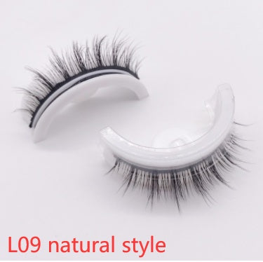 Reusable 3D Mink Lashes Natural False Eyelashes Self Adhesive Fake Glue Free Makeup Eyelash Extension Silk