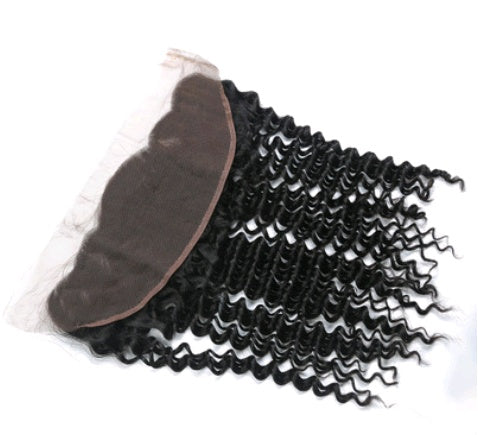 Front lace 4x13 lace frontal deep hair black real hair wig hair block