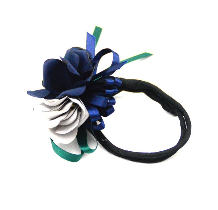 Bun Hair Half Bun Pearl Flower Hair Plate Hair Elastic Korean Styling Headdress Hair Accessories