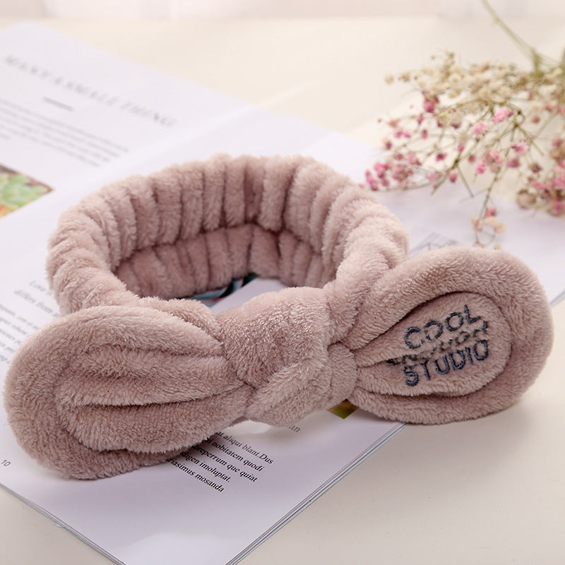 Cute Korean Style Plush Bow Hairband Women