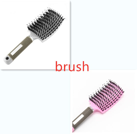 Hairbrush Anti Kit Brushy Women Detangler Hair Brush Bristle Nylon Scalp Massage  Teaser Hair Brush Comb