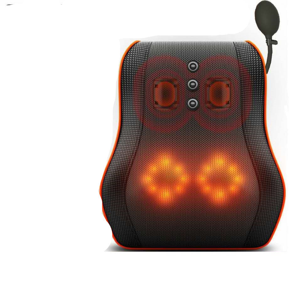 Electric back massager pillow massage body and neck with heat