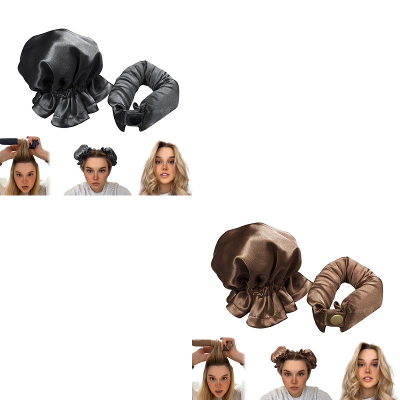 New Heatless Curl Stick With Cloth Cover Cute Ball Head Hair Curler Headband Hair Rollers Wave Form Curling Rod Hair Style Tools Gadgets