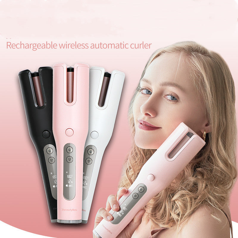 Wireless Automatic Curler USB  LCD Screen Ceramic Heating Anti-perm Curler