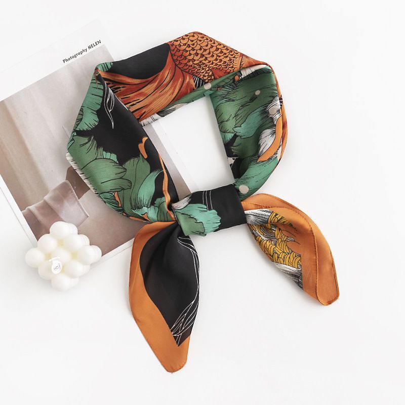 Elegant Silk Scarf Spring Matching Shirt