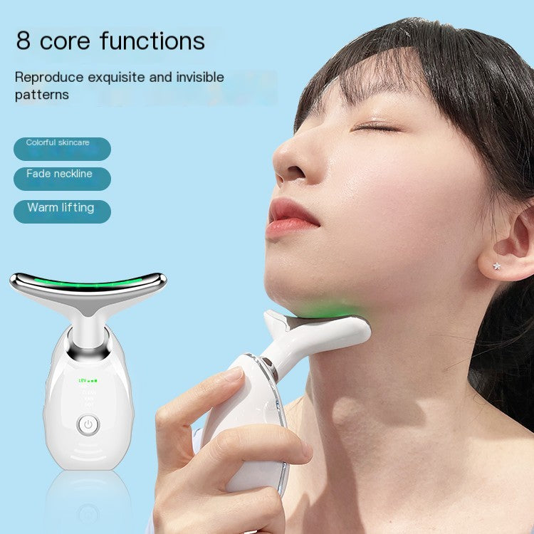 Neck Face Beauty Device, Skin Care Facial Massager, 3 In 1 Portable Face Massager For Skin Care, Face Sculpting Tool, Vibration, Thermal, Microcurrent