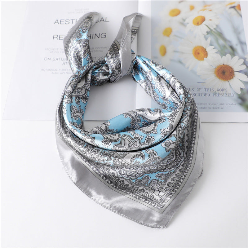 Women's New Small Square Retro Cashew Professional Scarf