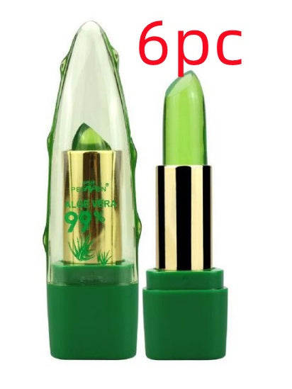 Aloe Vera Gel Color Changing Lipstick Gloss  Moisturizer Anti-drying Desalination Fine-grain Lip Balm Care