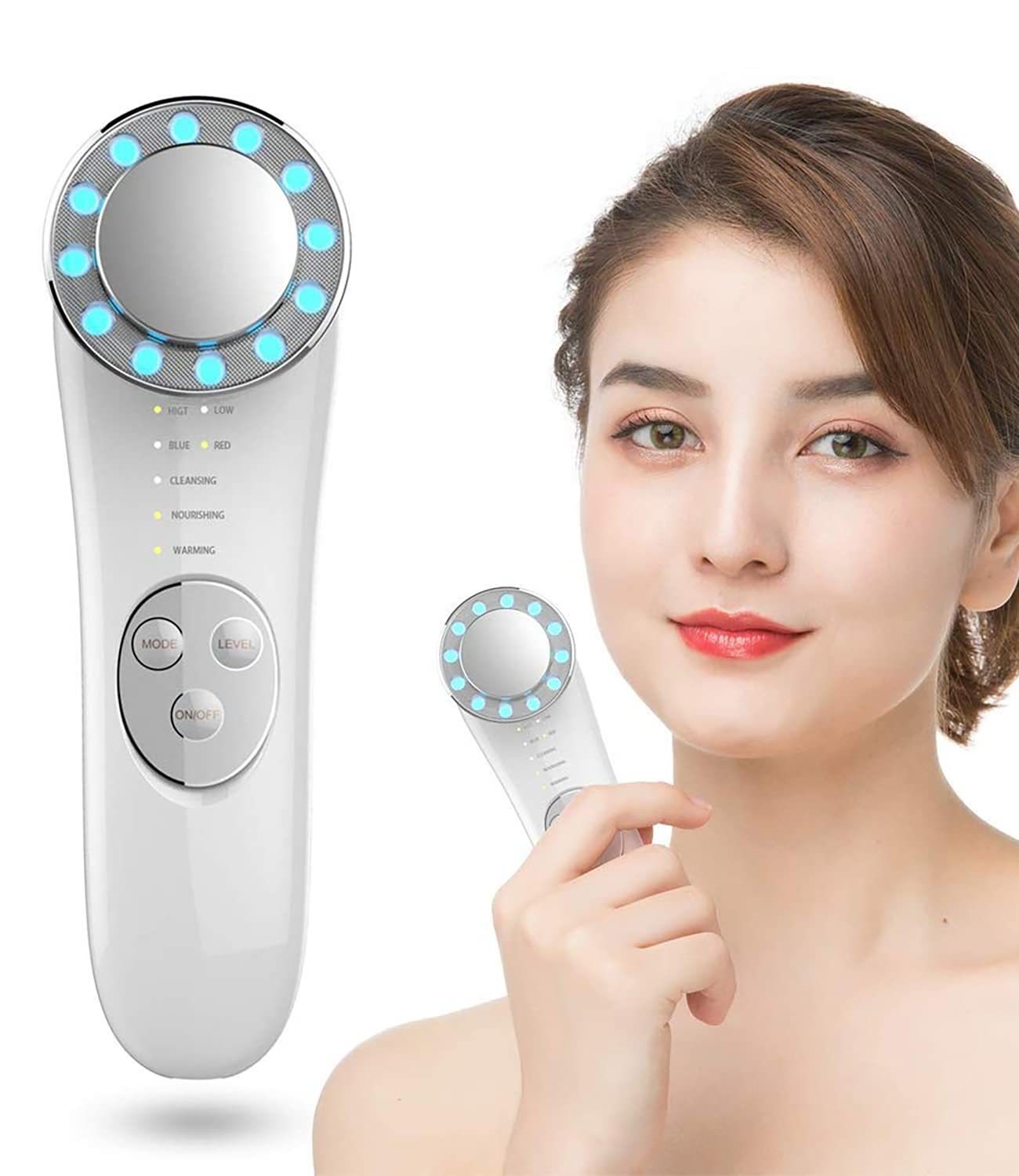 Facial Massager Skin Care Tools 7 In 1 Face Lifting Machine Galvanic Facial Machine Face Tightening Machine For Skin High-Frequency Facial Machine