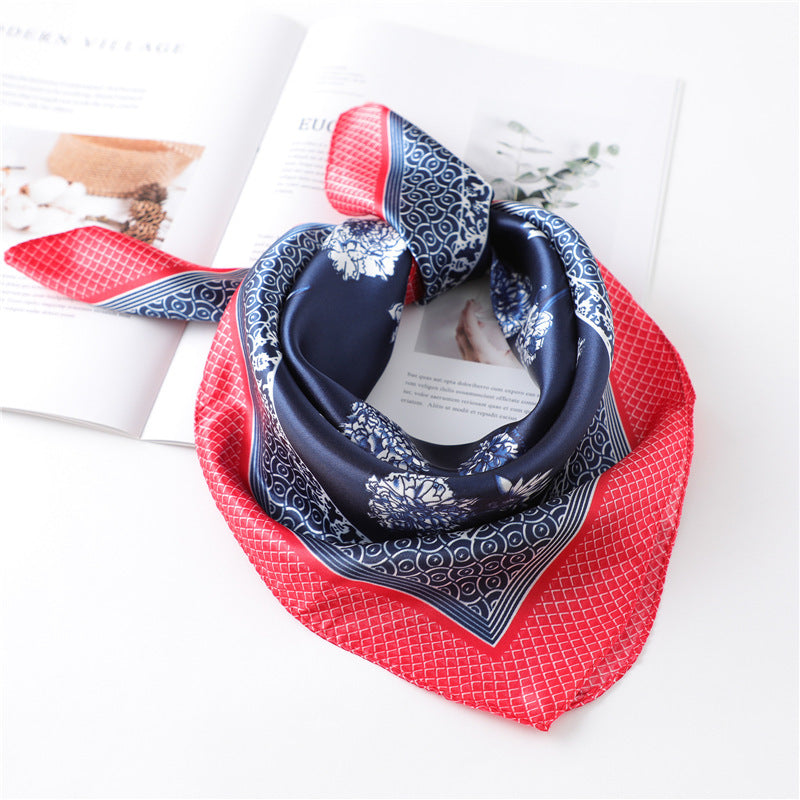 Women's New Small Square Retro Cashew Professional Scarf