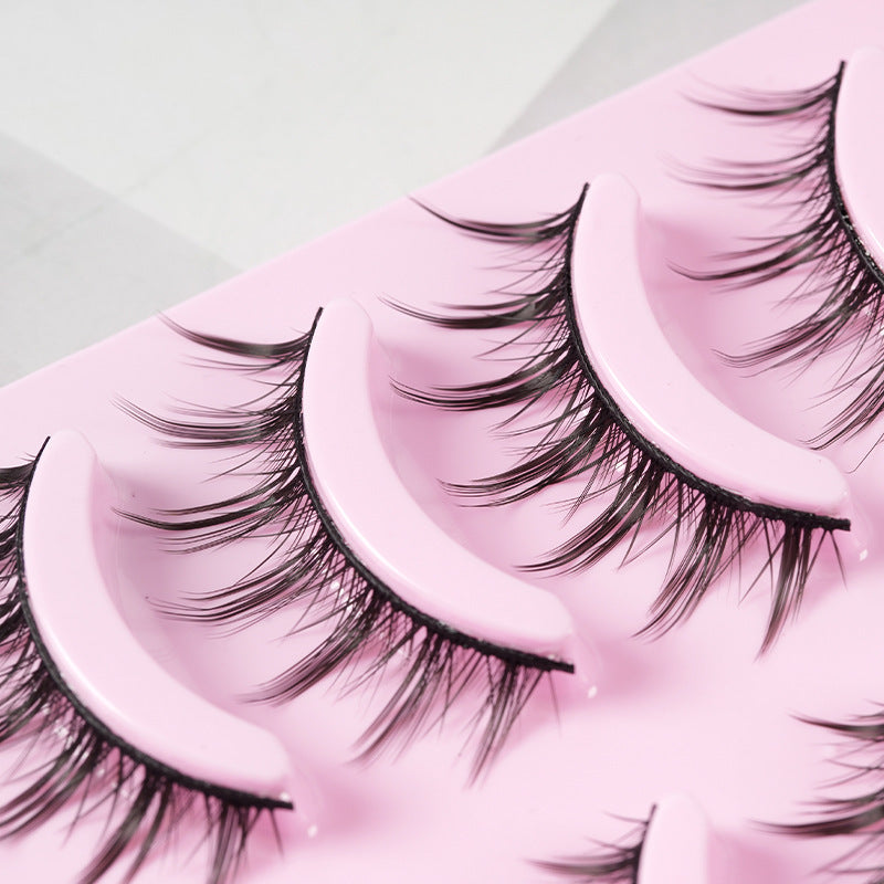 5 Pairs Manga Lashes New Arrival Anime Cosplay Natural Wispy  Korean Makeup Artificial False Eyelashes