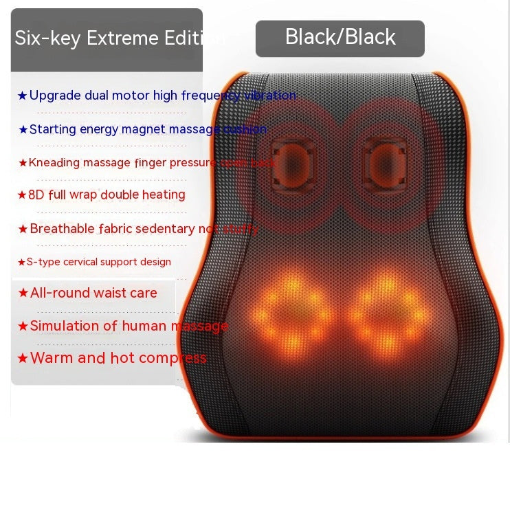 Electric back massager pillow massage body and neck with heat