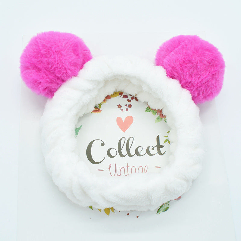 Cute Panda Ear Soft Carol Fleece Women Headband