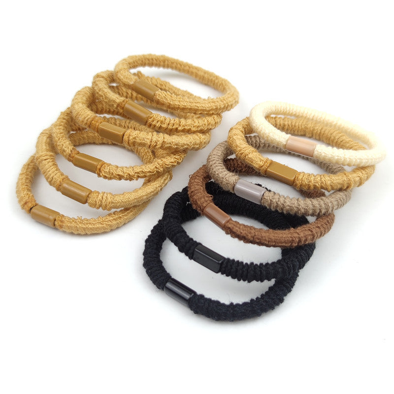 Simple High Elastic Hair Band For Women Hair  Smaller Leather Sheath Hair Accessories