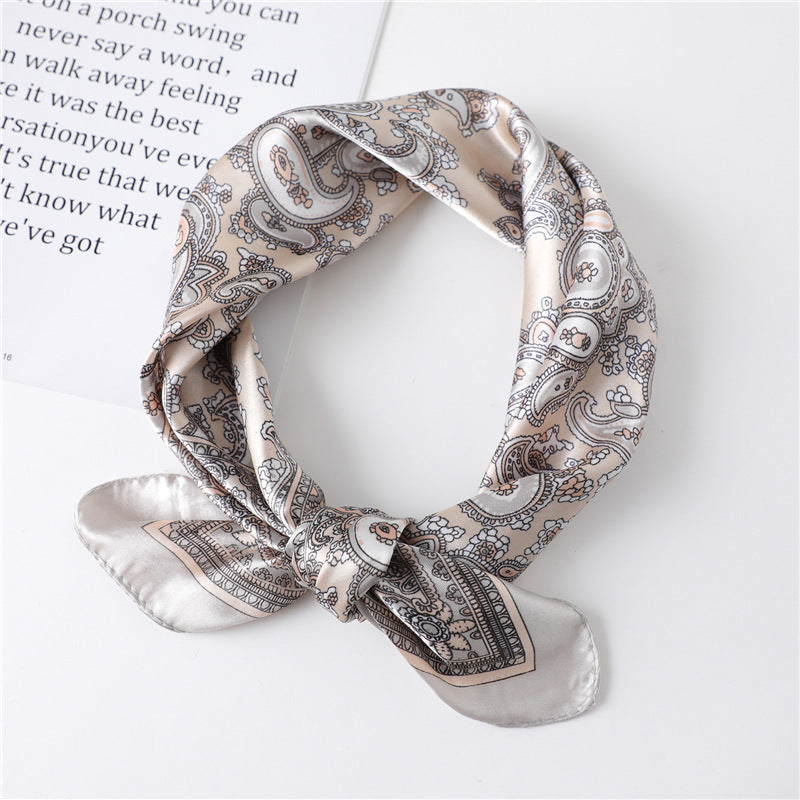 Women's New Small Square Retro Cashew Professional Scarf