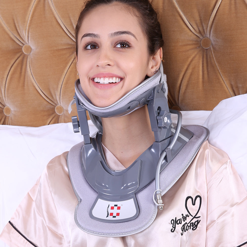 High-Quality Relief Collar Physiotherapy Adjustable Stretcher Spine Corrector Support Air Neck Cervical Traction Device