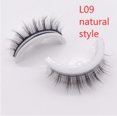 Reusable 3D Mink Lashes Natural False Eyelashes Self Adhesive Fake Glue Free Makeup Eyelash Extension Silk