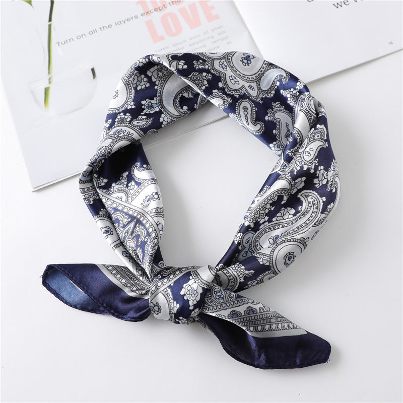 Women's New Small Square Retro Cashew Professional Scarf