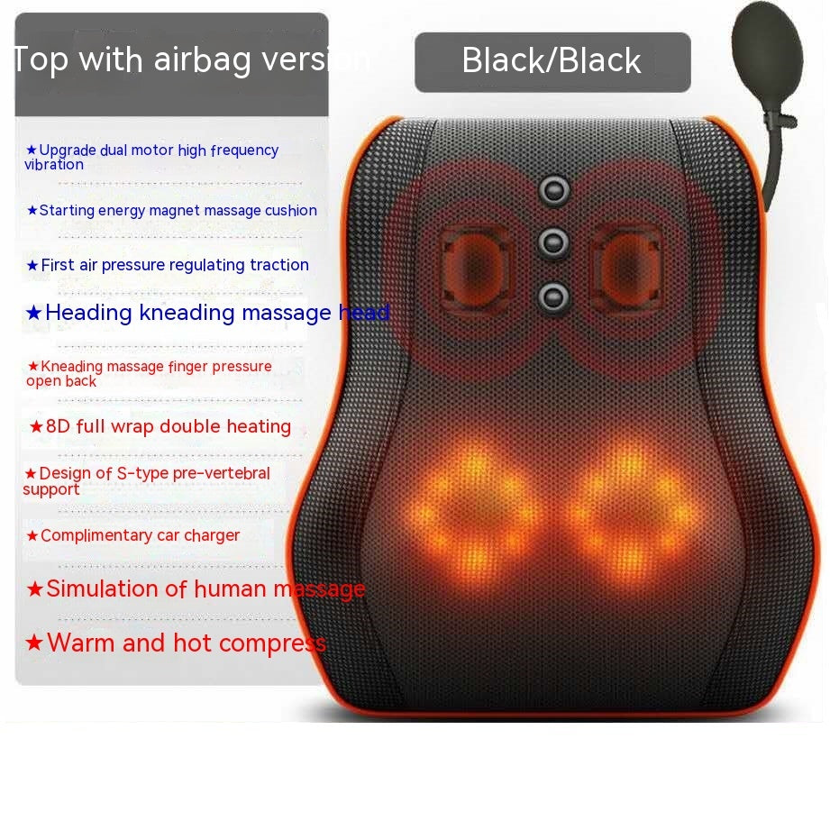 Electric back massager pillow massage body and neck with heat